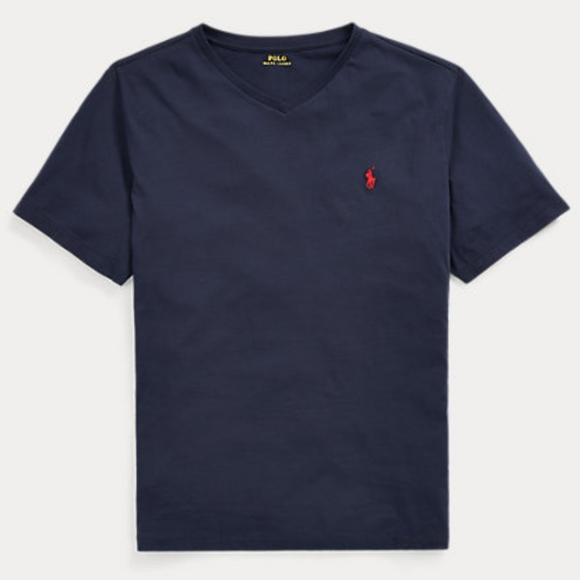 Ralph Lauren - Big & Tall Cotton V-Neck - Picture 9 of 10